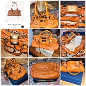 Chloe Paddington Shoulder Bag in Rich Orange